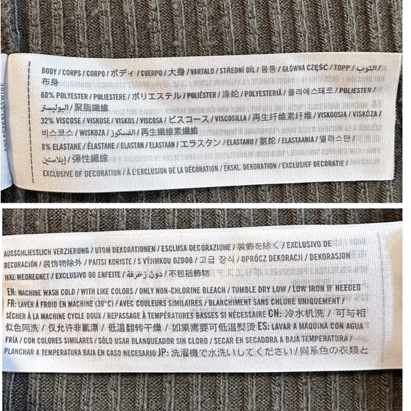 ABERCROMBIE AND FITCH Olive Midi Ribbed Skirt Long Side Slit Pencil Sleek Wmn S - Picture 10 of 14